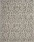 2' X 4' Gray Damask Power Loom Area Rug